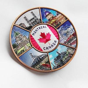 加拿大旅游纪念金属冰箱贴蒙特利尔canada教堂建筑体育馆多伦多