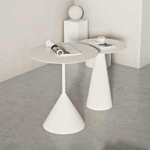 北欧现代简约小户型茶几组合客厅极简沙发边几设计师款圆形小桌子