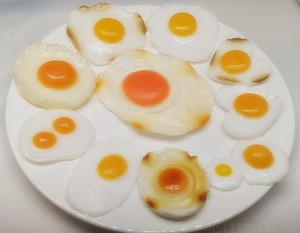 仿真食物鸡蛋煎蛋假荷包蛋太阳蛋模型食物配件冰箱贴厨房装饰模具