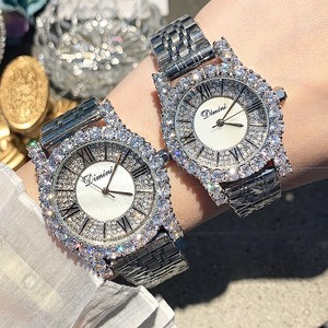 十大时尚锆石女士手表银色罗马个性不锈钢表带腕表时装水钻女名牌