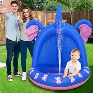大象充气户外花园庭院室内喷水池玩具游泳池遮阳儿童玩戏水垫沙池