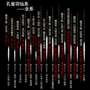 鳞影孔雀羽仙浮漂立式渔漂鲫鱼鲤鱼浮标鱼标黑坑野钓