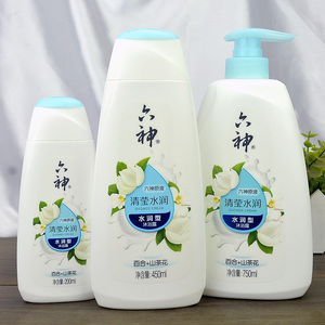 六神清莹水润沐浴露750ml百合山茶花精华水润型沐浴液450ml 1L