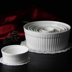 舒芙蕾烤碗大号白色陶瓷出口蛋糕烘焙模具慕斯杯酸奶布丁甜品碗盅