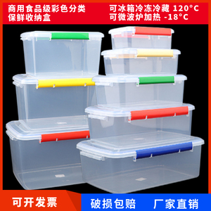 商用分类保鲜盒冰箱专用塑料透明储物盒子长方形食品级食物收纳盒