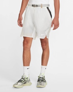 【现货】NikeLab ISPA 男子二合一透明白色内衬飞盘运动休闲短裤