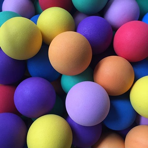 儿童 实心彩色海绵EVA球弹力球子弹球手抓球软球淘气堡配件