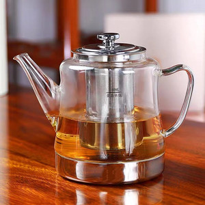 雅风煮茶壶电陶炉加热玻璃烧水壶家用不锈钢过滤泡茶壶围炉煮茶器