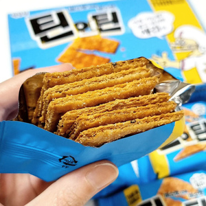 THIN叠叠脆饼干89g韩国进口零食夹心薄脆酥千层早餐代餐独立包装