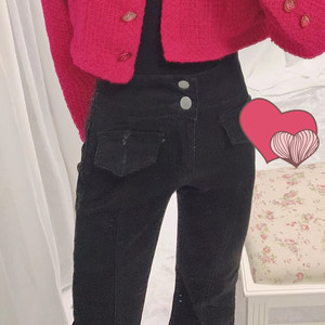 ALU高奢私服OOTD 日本進口彈力棉高腰瘦腿瘦臀超模比例神級牛仔褲