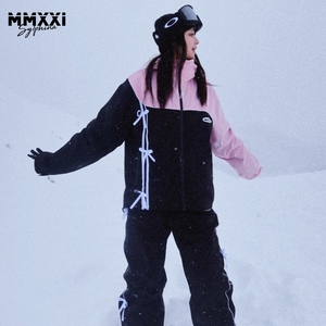 MMXXi蝴蝶结粉色可爱专业套装滑雪服裤女款保暖防水冲锋衣小个子