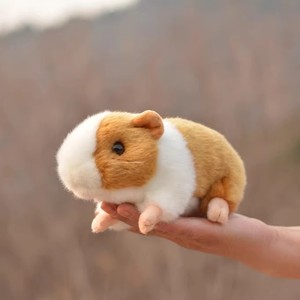 仿真仓鼠 挤压身体发声荷兰猪Hamster毛绒玩具公仔玩偶天竺鼠豚鼠