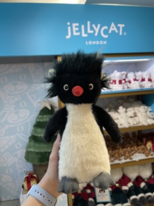 JELLYCAT 罗尼跳岩企鹅爆炸头炸毛企鹅摇滚柔软玩具毛绒公仔