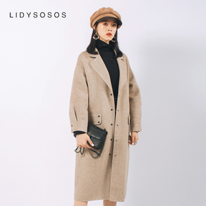 LIDYSOSO/2019冬装新款长双面呢外套宽松保暖/休闲百搭254811259