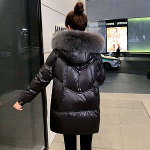 羽绒服女2023新款韩版大毛领黑色小个子短款加厚冬季时尚宽松外套