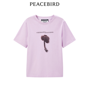 【商场同款】太平鸟女装VISIONAIRE合作系列2024春季新款针织T恤