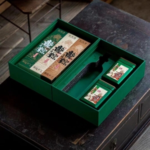 2024新款双层粽子礼盒包装盒茶叶红酒茶饼小罐茶端午礼盒包装空盒