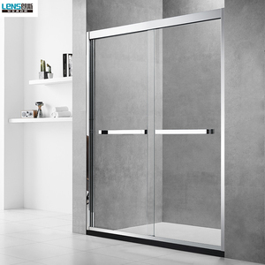 朗斯淋浴房卫生间定制隔断干湿分离钢化玻璃一字型 诺亚P22