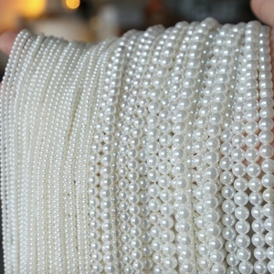 天然【贝珠】电镀珍珠白直孔圆珠散珠手工diy手项链耳环饰品材料