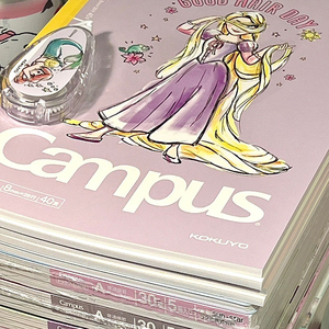 日本迪士尼公主联名限定国誉无线装订本B5笔记本本子campus记事本