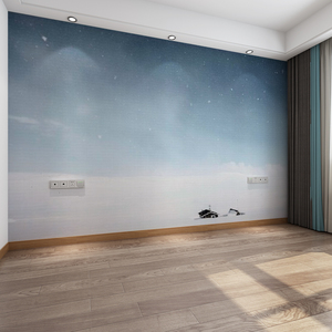 北欧风格壁画3d手绘星空电视背景墙壁纸现代简约客厅卧室墙纸墙布