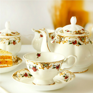 欧式茶具套装下午茶茶具咖啡具骨瓷咖啡杯套装英式红茶杯陶瓷