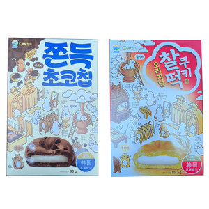 韩国进口零食CW青佑打糕原味巧克力夹心青右麻薯休闲食品小吃糕点
