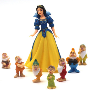 情景生日蛋糕摆件装饰儿童生日装扮 树脂公主和七个小矮人人偶