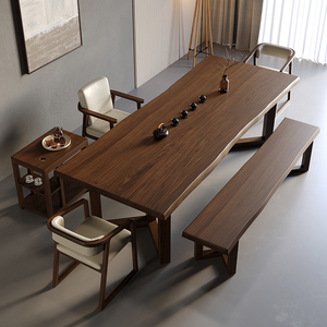 新中式实木茶桌椅组合禅意泡茶桌现代简约茶台家用办公室阳台茶桌