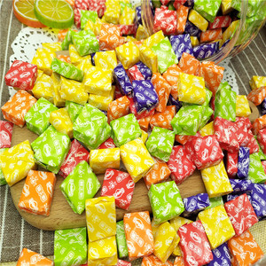 瑞士糖果汁奶糖水果味方块糖散装儿童糖年货零食小吃喜糖500g5斤