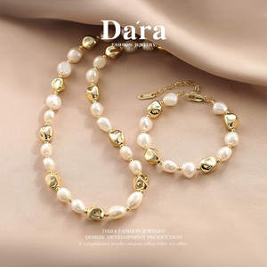 戴拉巴洛克珍珠项链女手链串珠 新款潮时尚饰品 高级感锁骨链