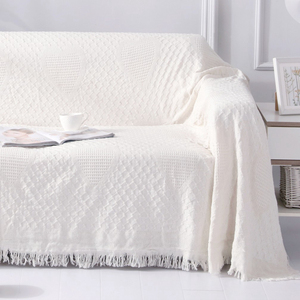 YADO沙发套罩万能毯子ins风靠背美式白色沙发巾垫老式沙发盖布罩