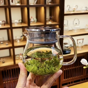 日式极简耐热玻璃泡茶壶凉水壶带过滤网茶具杯子大容量家用冷水壶
