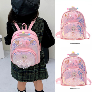 儿童韩版潮迷你小背包公主小孩女童可爱皮双肩包女孩时尚小童包包