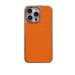 适用iPhone15ProMax奢华高级感皮质名媛手机壳苹果14pro简约时尚高品质保护壳全包15香奈儿水钻边框真皮外壳