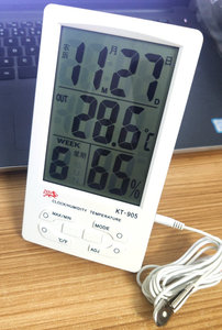 KT905温湿度计 超大液晶显示屏幕 室内室外温度计