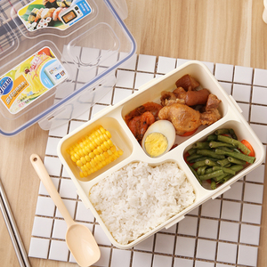 多格饭盒分格便当盒微波炉加热成人分隔餐盒学生餐日式寿司盒餐具