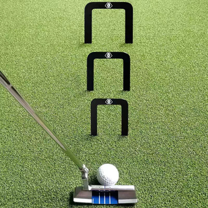 高尔夫球推杆练习器果岭目标洞三件套GOLF球门多功能推杆辅助器