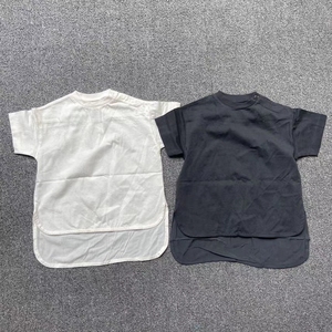 日本原单女童纯棉针织长款短袖衫 T恤 长衫#10402