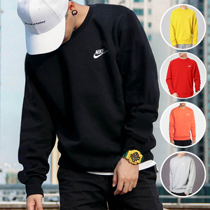 Nike耐克21新款男子毛圈黑色圆领加绒运动卫衣套头衫BV2667-010