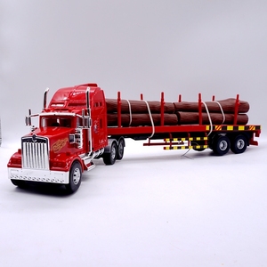 力利惯性美式长鼻子木材运输车拉木头儿童玩具工程车模型32418