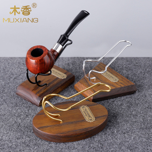 木香梓木烟斗架男士收藏展示单斗座手工具实木创意1位支架子配件