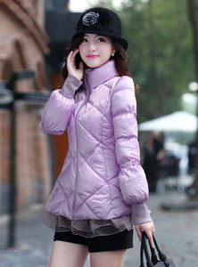 新款修身羽绒棉服时尚斗篷a字型女韩版冬季加厚显瘦保暖外套大码