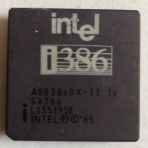 Intel a80386dx-33  Intel i386 sx366 含金 CPU 收藏 研究 好用