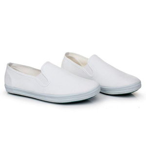 白色网球鞋休闲鞋运动鞋大白鞋帆布鞋小白鞋一脚蹬办公鞋白体操鞋