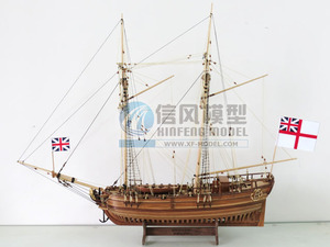 古典木质帆船拼装套材 信风模型 全肋骨哈利法克斯号