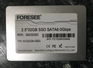 Foresee/江波龙 2.5寸 32G固态硬盘带32M缓存 SATA3接口 2246en主