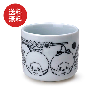 日本正版蒙奇奇Monchhichi 汉字 和风T恤MCC 日本 爱 忍者 茶杯
