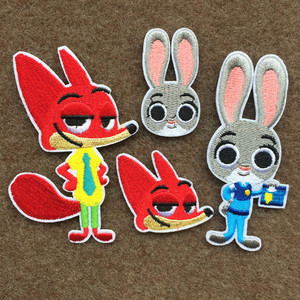 狐狸Nick尼克 DIY刺绣布贴衣服装饰兔朱迪小兔子卡通动漫迪士尼