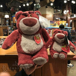 上海迪士尼代购 玩具总动员草莓系列熊公仔毛绒玩偶布娃娃带香味